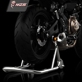 MZS spools used with paddock stand, easier wheel removal and maintenance