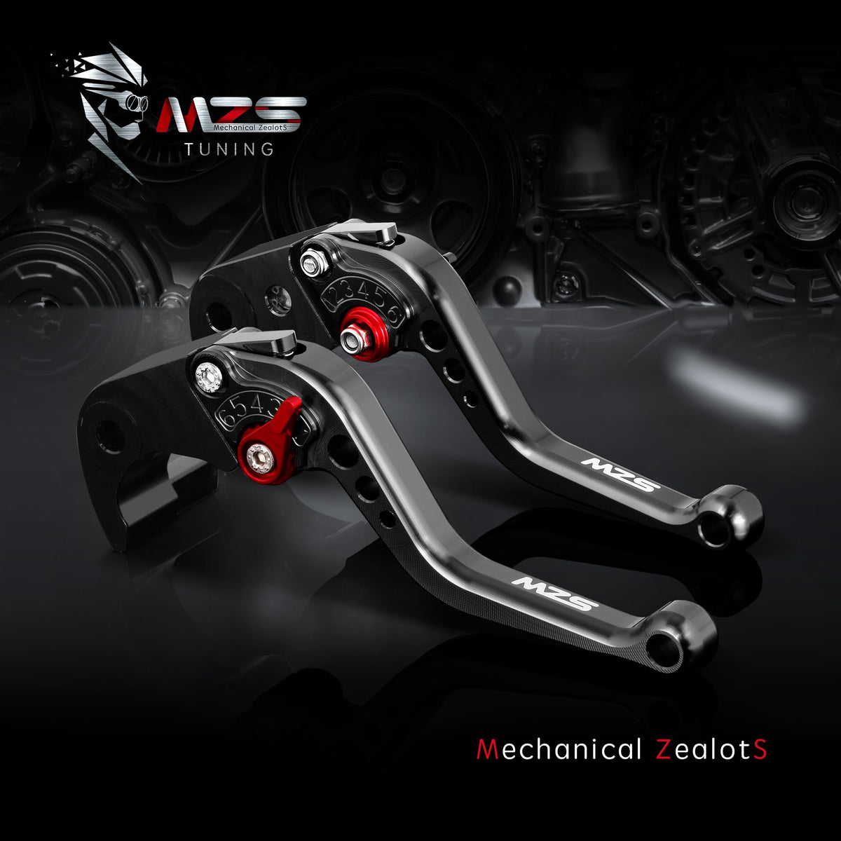 MZS anodized lever surface closeup highlighting corrosion resistance and style