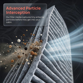 N2ZQ8D filter media texture displaying high-efficiency filtration benefit