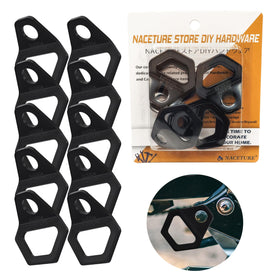 NACETURE front view of 10-pack anchors showing durable stainless steel finish and value