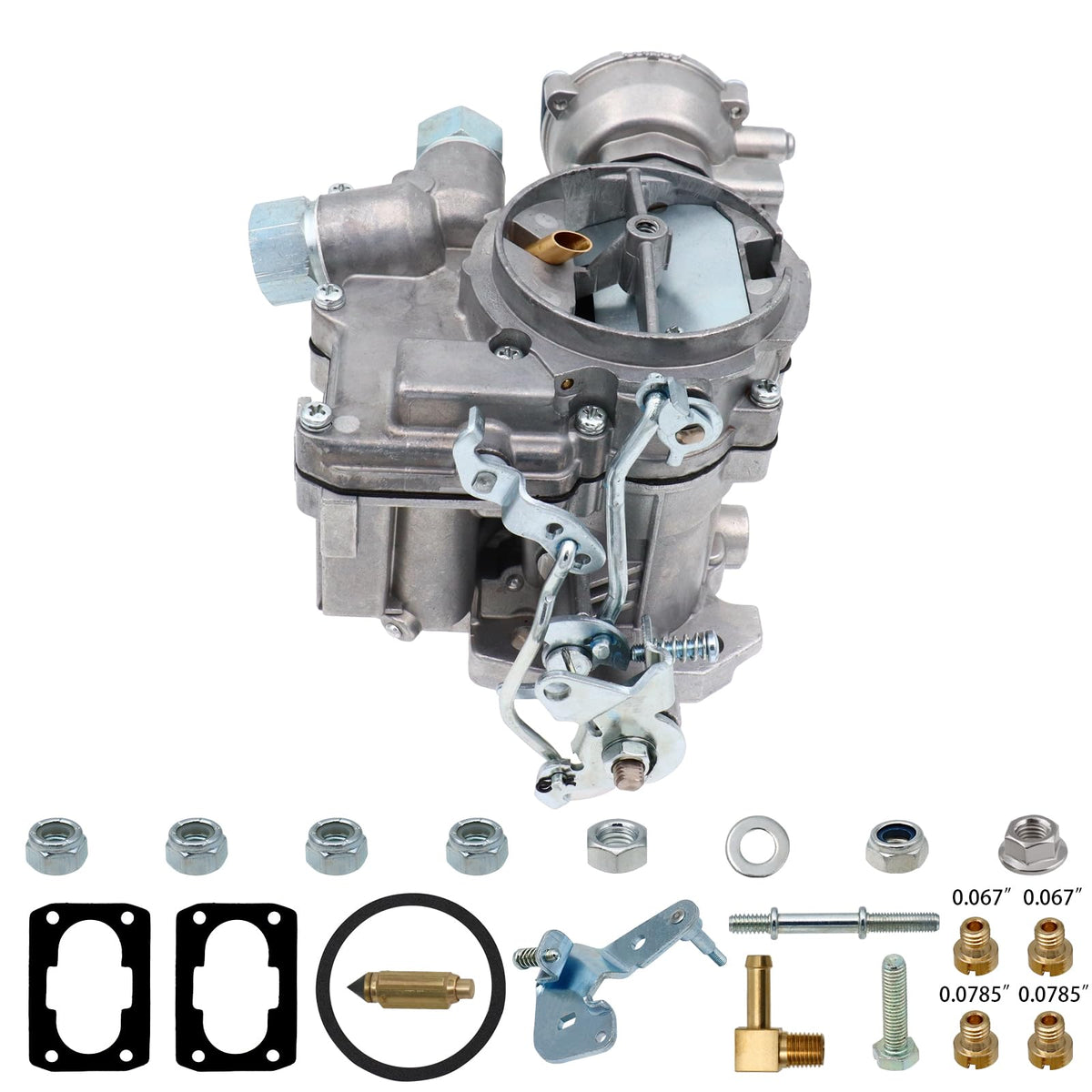 NACHUAN carburetor mounted on stern drive in dock setting for real-world fit