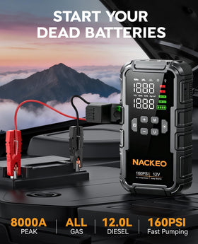 NACKEO close-up of 3.3-inch LCD display showing clear status and convenience
