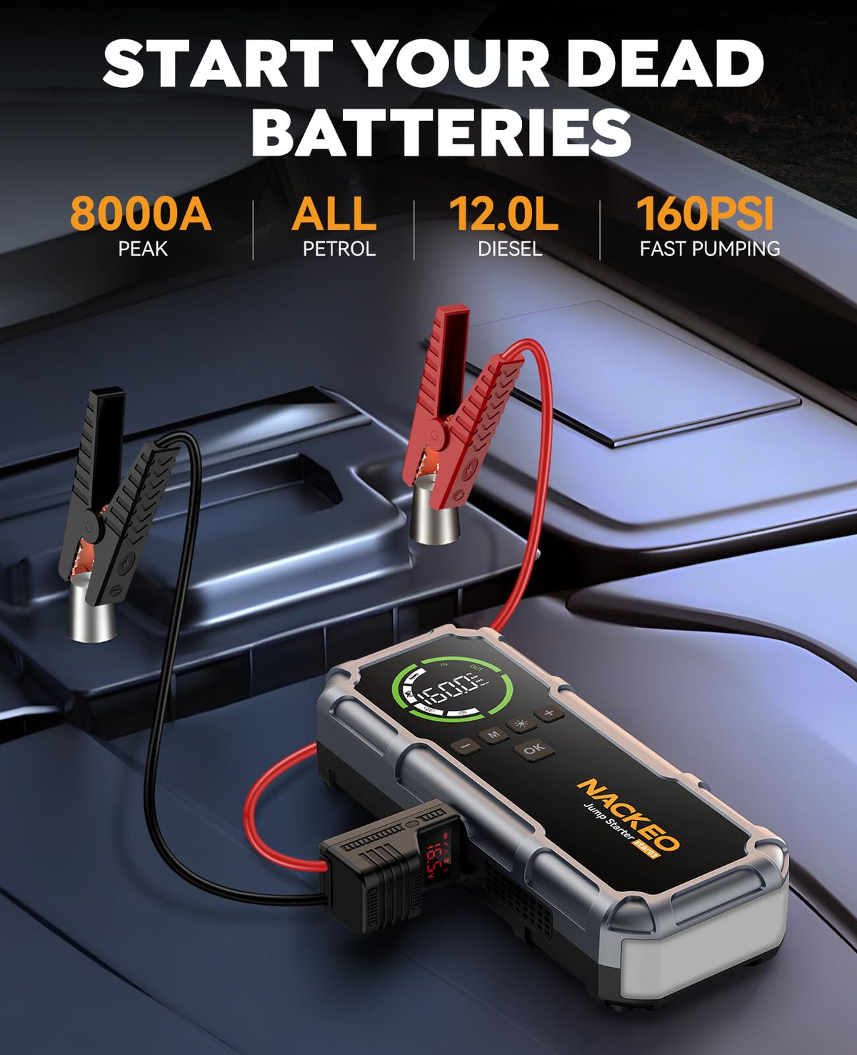 NACKEO smart clamps display and alarm ensuring safe jumper connections