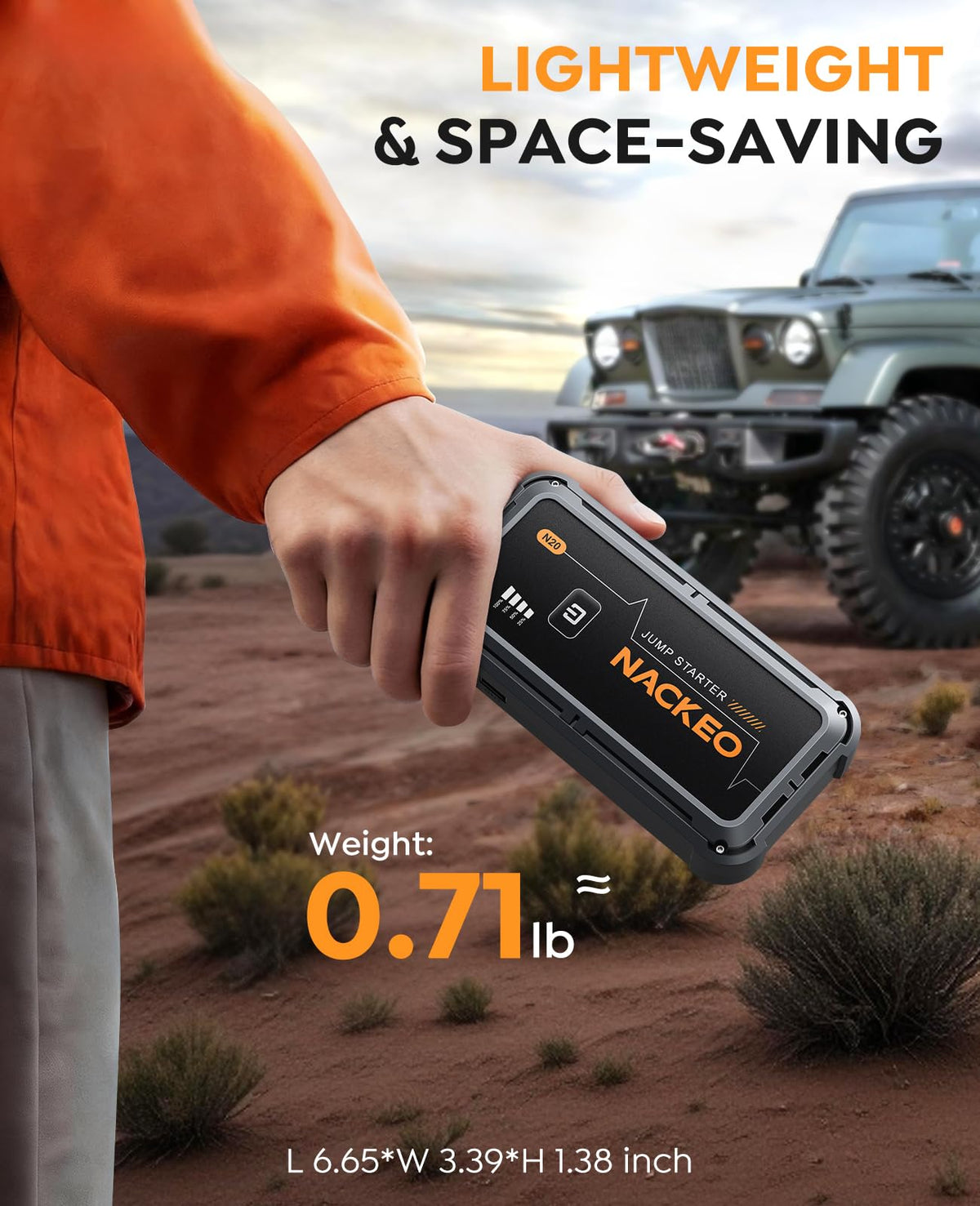 NACKEO inside storage case with accessories for organized transport and protection