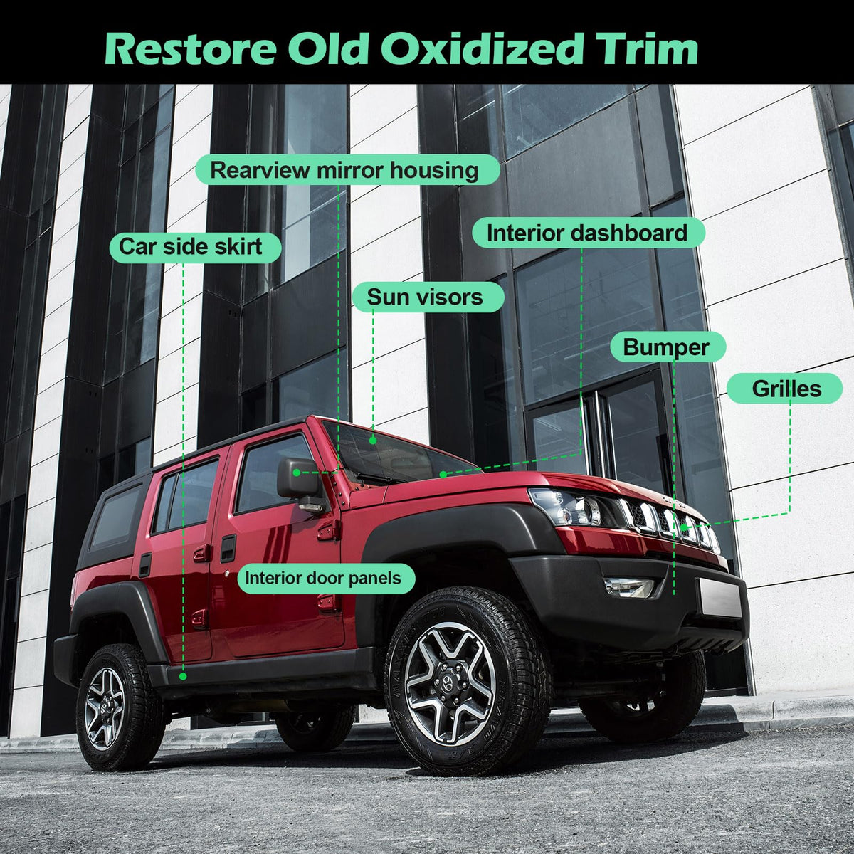 NADAMOO spraying bumper showing ease of application and restoration benefit