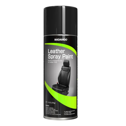 NADAMOO front view of semi-gloss black spray can showing product branding and finish benefit