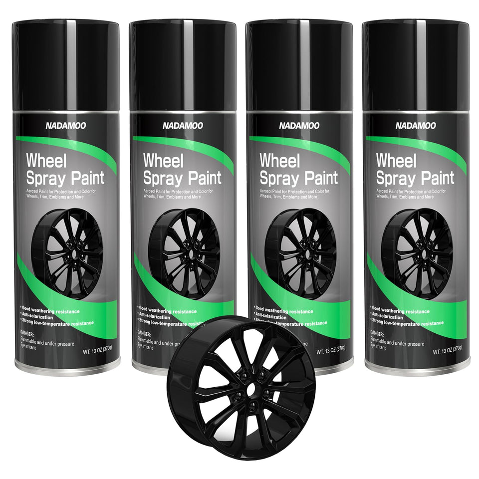 NADAMOO front packaging showing four gloss black cans and benefit of full set