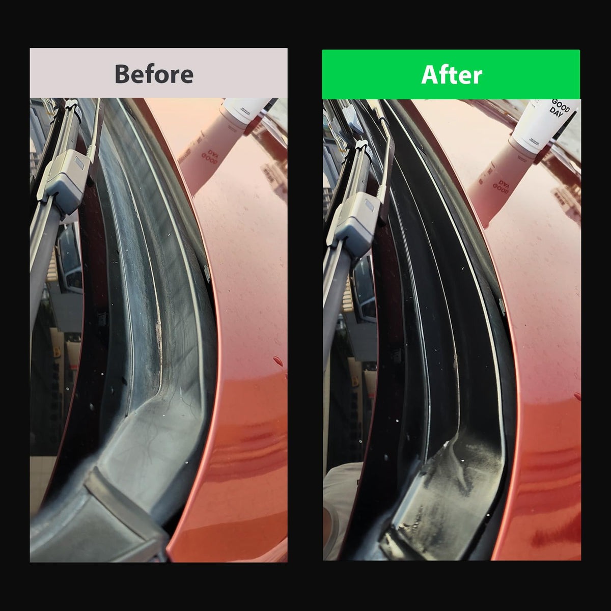 NADAMOO lifestyle driveway scene with restored trim giving fresh look
