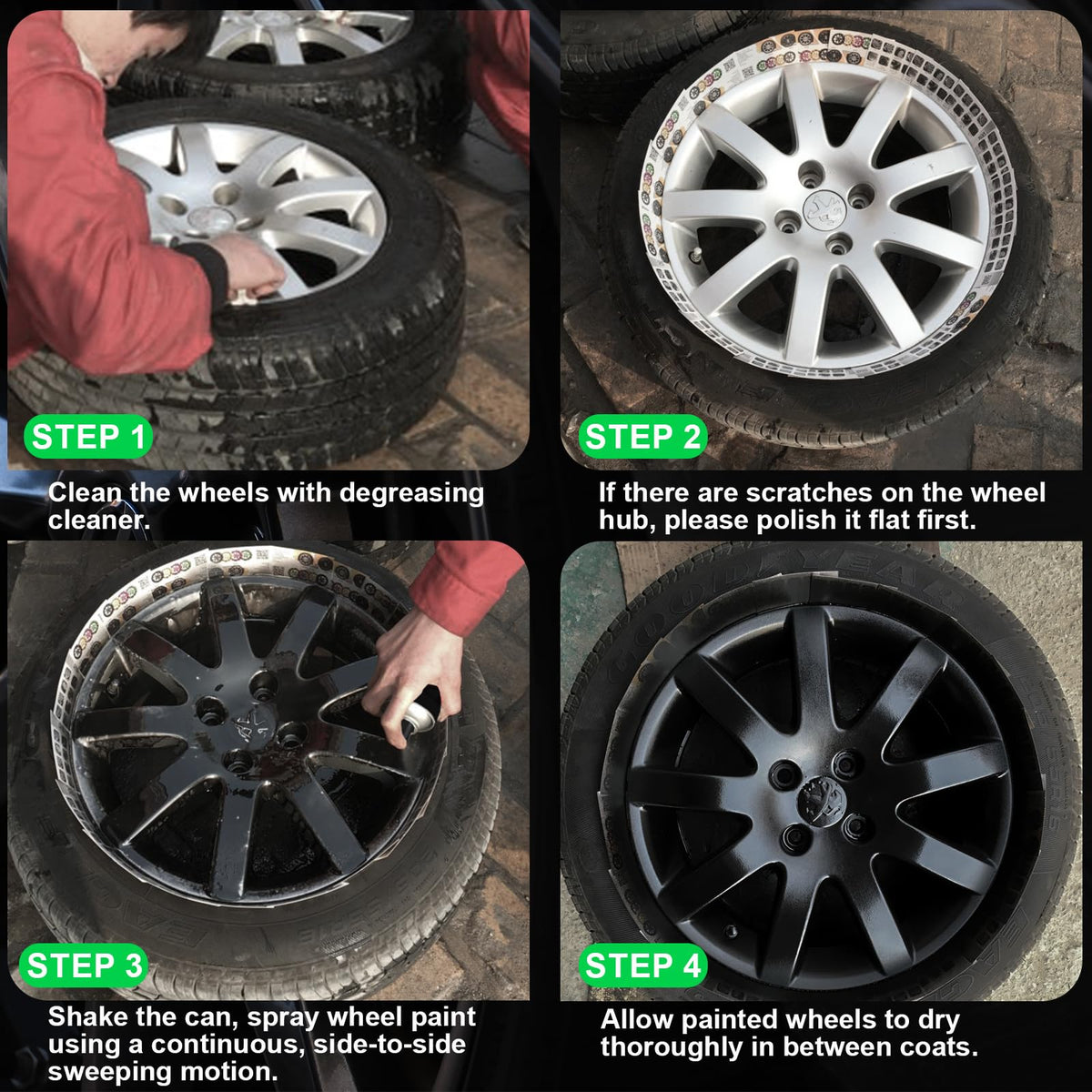 NADAMOO spray in use on rim illustrating smooth application and quick drying