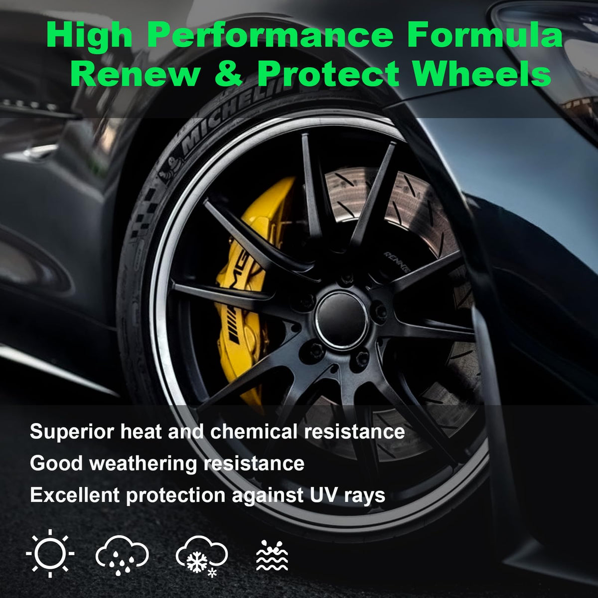 NADAMOO spraying wet paint on rim showing easy application benefit