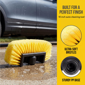 Nagpew cleaning wheel well removing grime and protecting finish