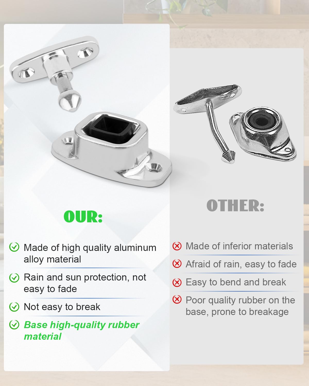 Nahntaipy installed on trailer door showing secure hold during travel and reduced rattling