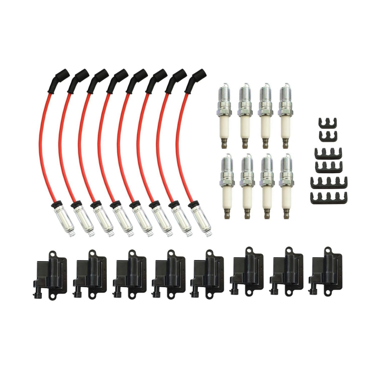 Nakkaa front packaging kit clearly showing all included parts for easy identification