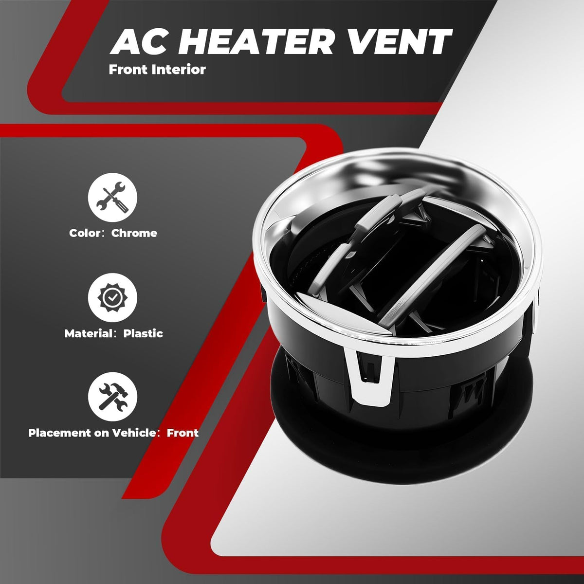 Nakkaa vent close-up showing louvers and benefit of precise airflow control