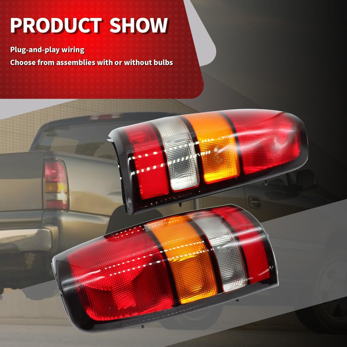 Nakkaa tail light on truck at night showing clear light output and visibility