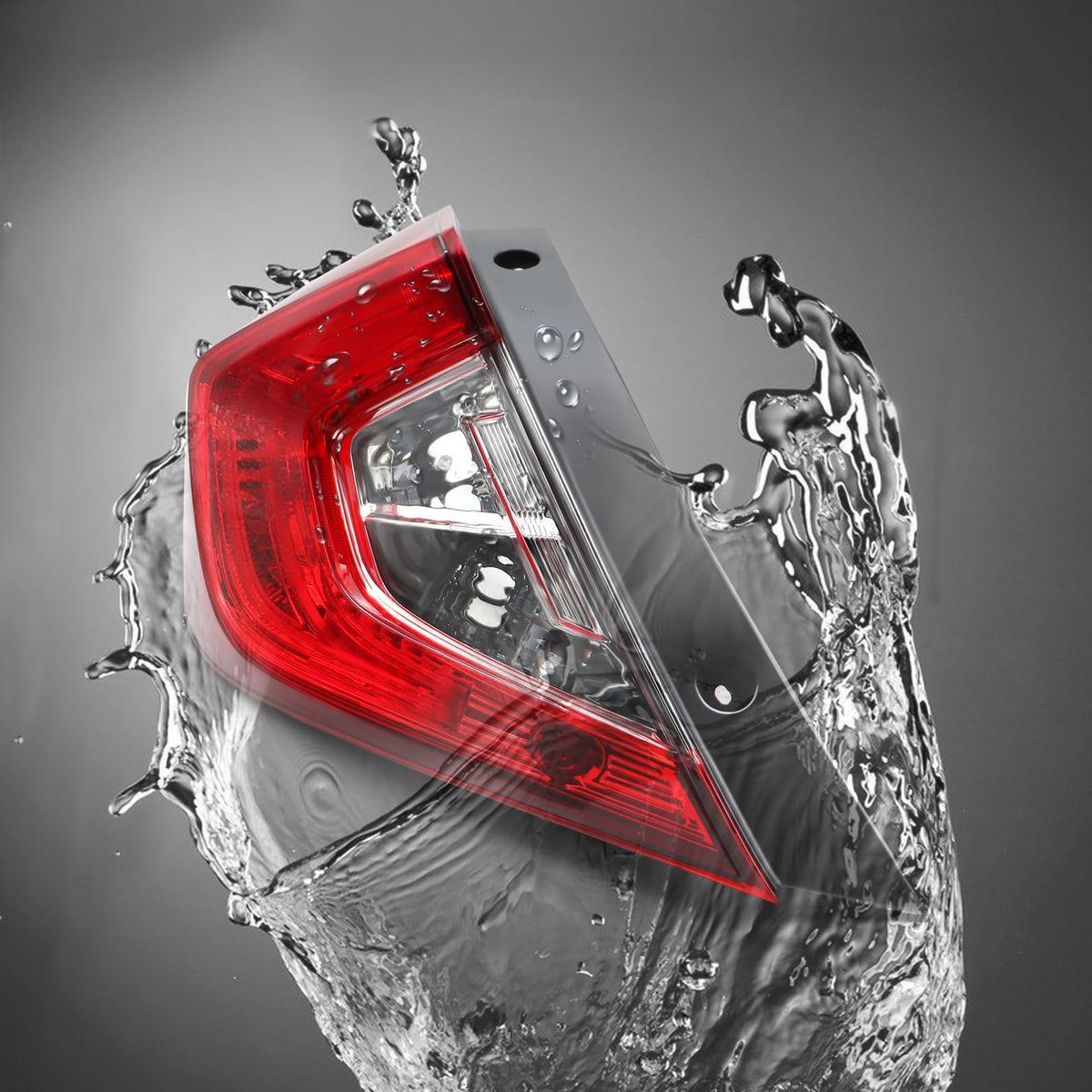 Nakkaa tail light lit at night showing enhanced visibility benefit