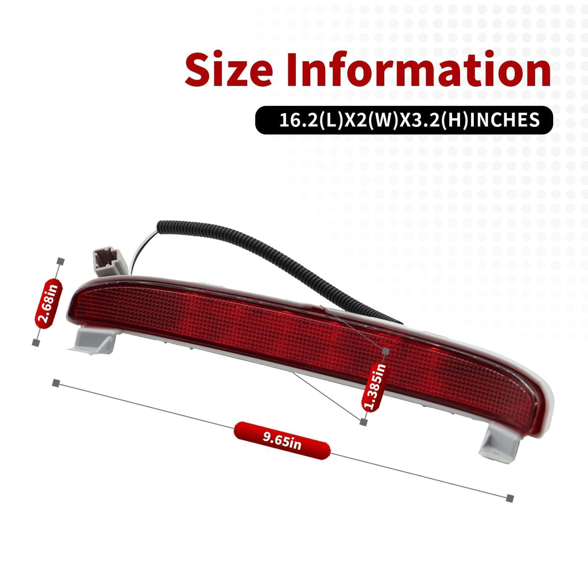 Nakkaa installed on rear of Civic illustrating improved brake visibility for following drivers