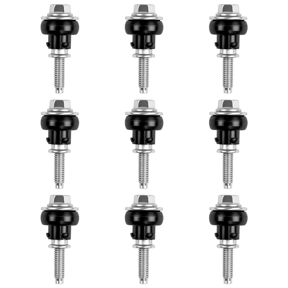 Nakonic valve cover bolts front packaging showing complete 9-piece kit benefits fitment