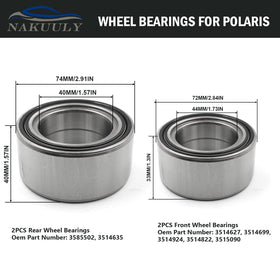 Nakuuly bearing installed on Polaris hub demonstrating correct fit and stability