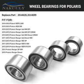 Nakuuly front and rear bearings side-by-side showing compatibility and matching specs