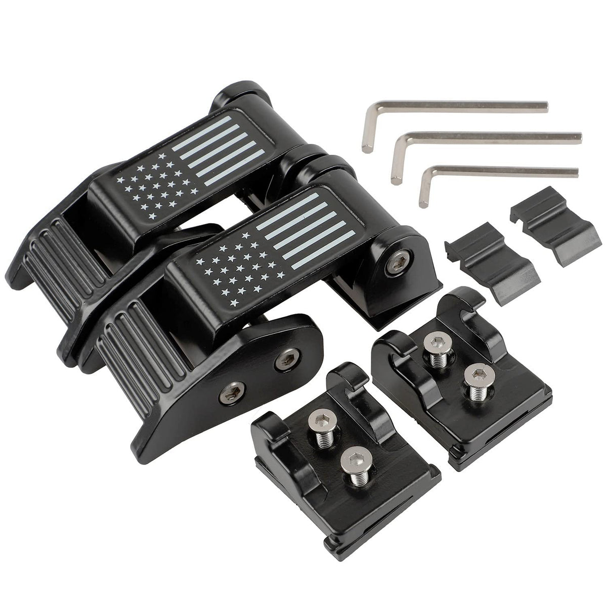 Nakuuly front view hood latches pair showing fit and secure lock benefit