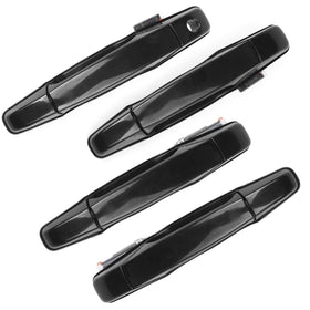 Nakuuly exterior handle front view showing smooth black finish and correct shape, improves curb appeal