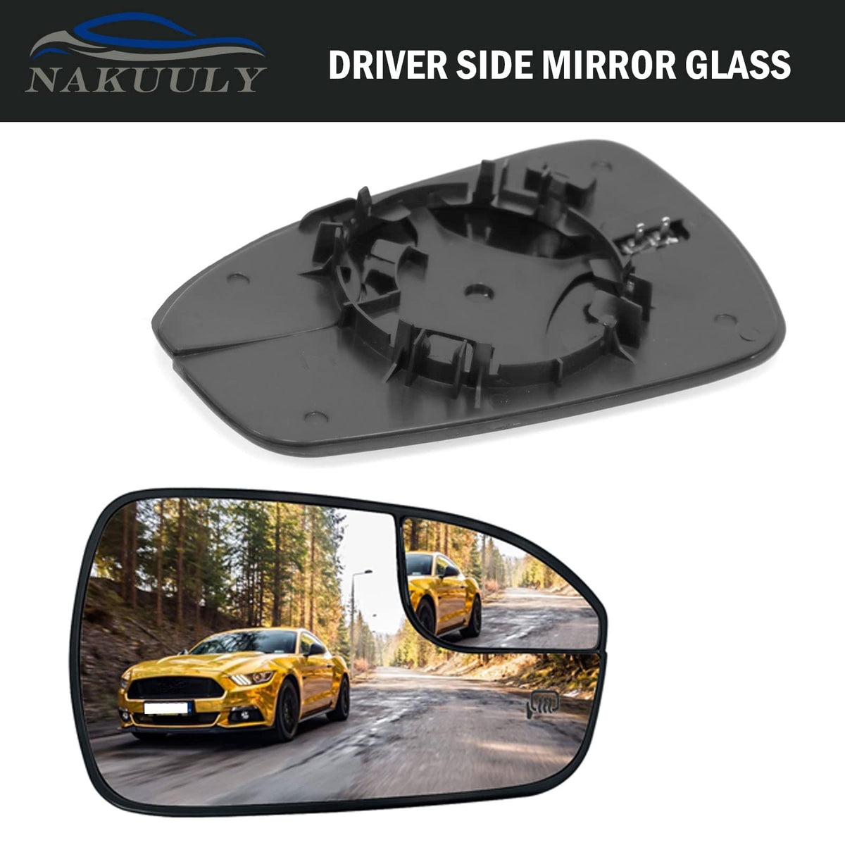Nakuuly heated mirror backside with connector for quick compatibility