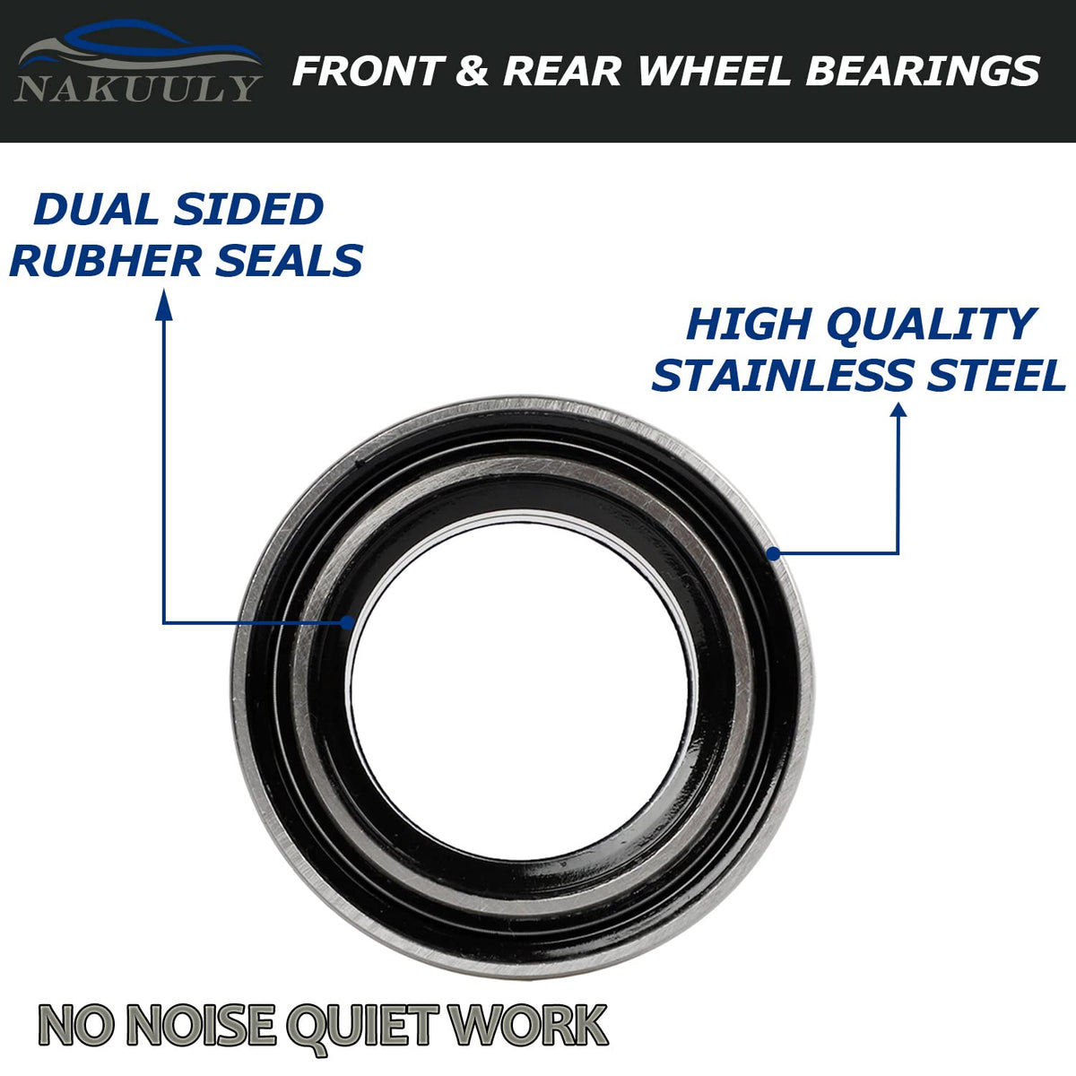 Nakuuly bearing installed in Polaris RZR wheel hub demonstrating proper fit and reliable performance