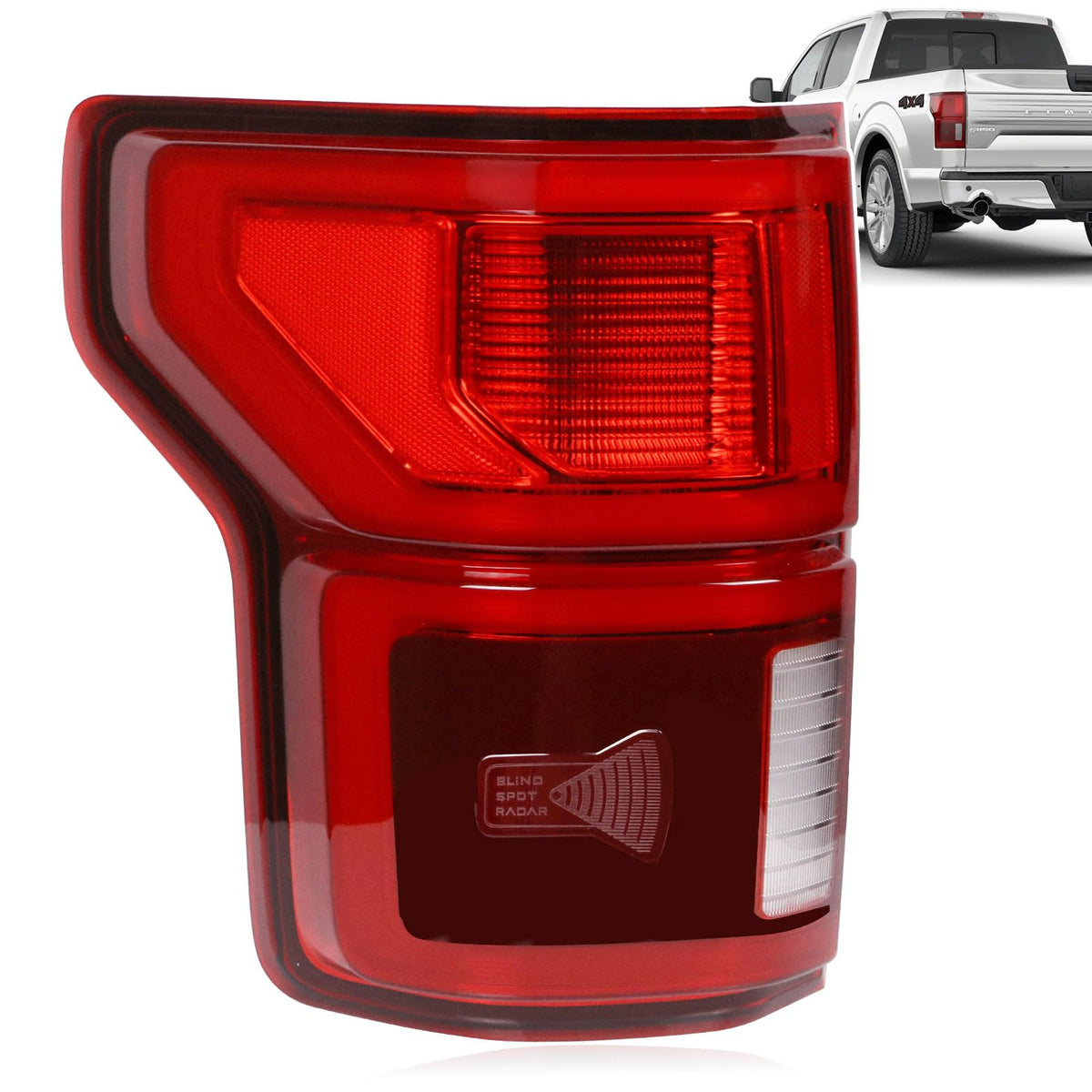 Nakuuly LED tail light front view showing clean OEM appearance and improved visibility