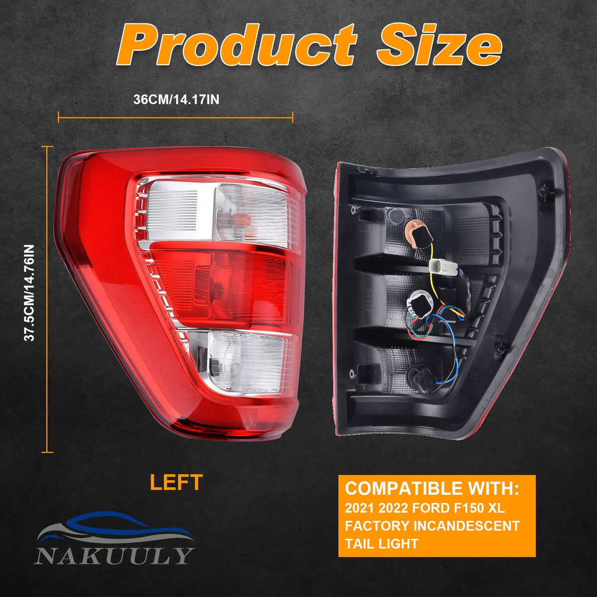 Nakuuly close-up of taillight lens texture highlighting durable materials