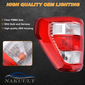 Nakuuly chrome housing and red-clear lens detail enhancing vehicle styling