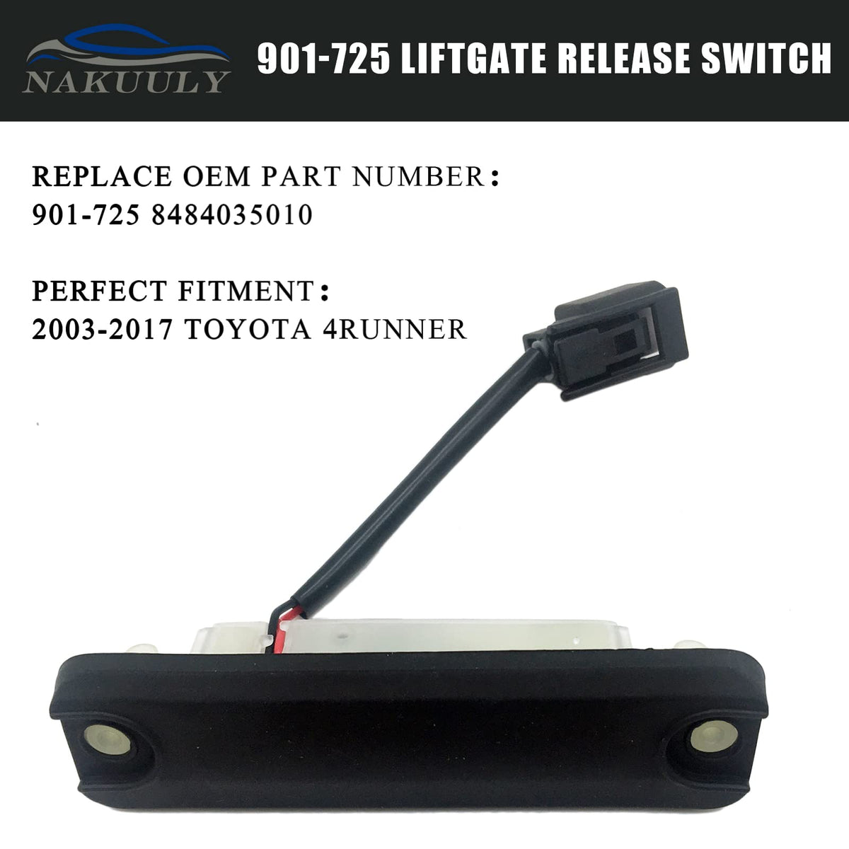 Nakuuly liftgate switch installed in tailgate demonstrating restored function