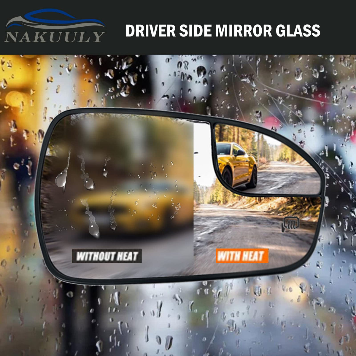 Nakuuly mirror close-up reflective surface showing distortion-free view