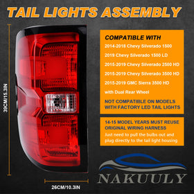 Nakuuly tail light connector and wiring harness ready for plug-and-play install