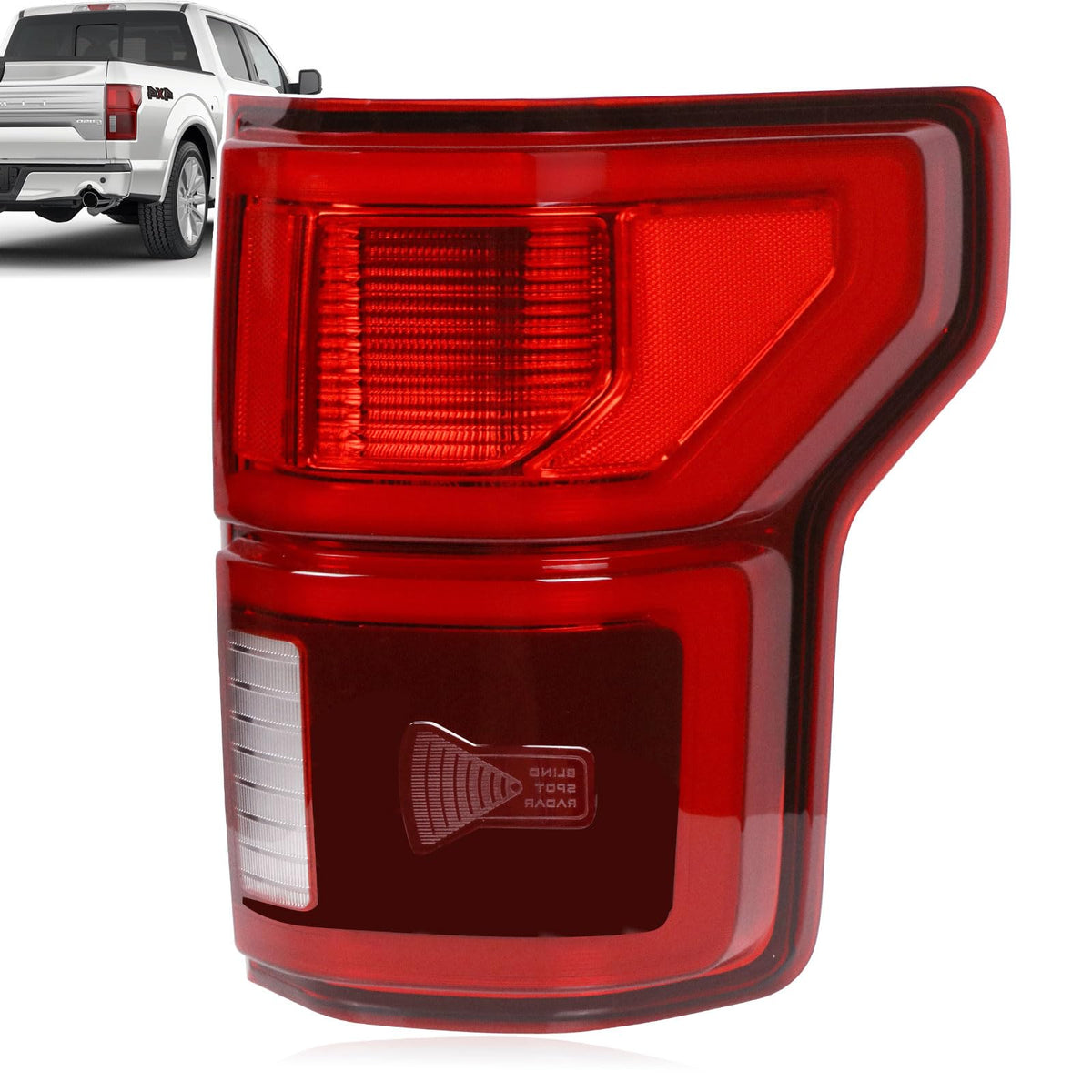 Nakuuly right tail light front view showing bright LEDs and improved safety