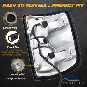 Nakuuly tail light lens close-up highlighting clear, impact-resistant material