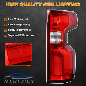 Nakuuly tail light lit at night demonstrating bright LED visibility and safety