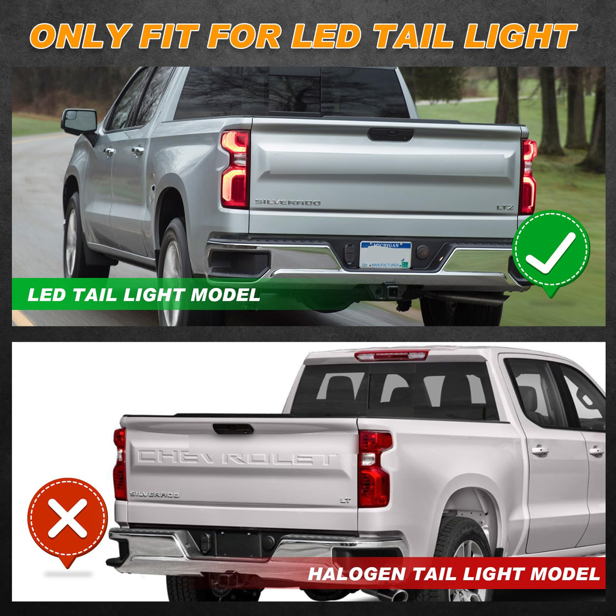 Nakuuly tail light beside ruler showing scale and exact sizing for fitment