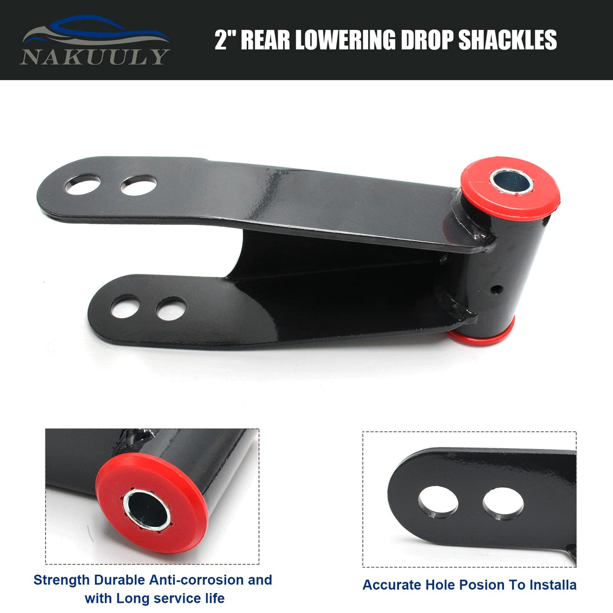 Nakuuly side profile showing shackle dimensions and precise drop benefit