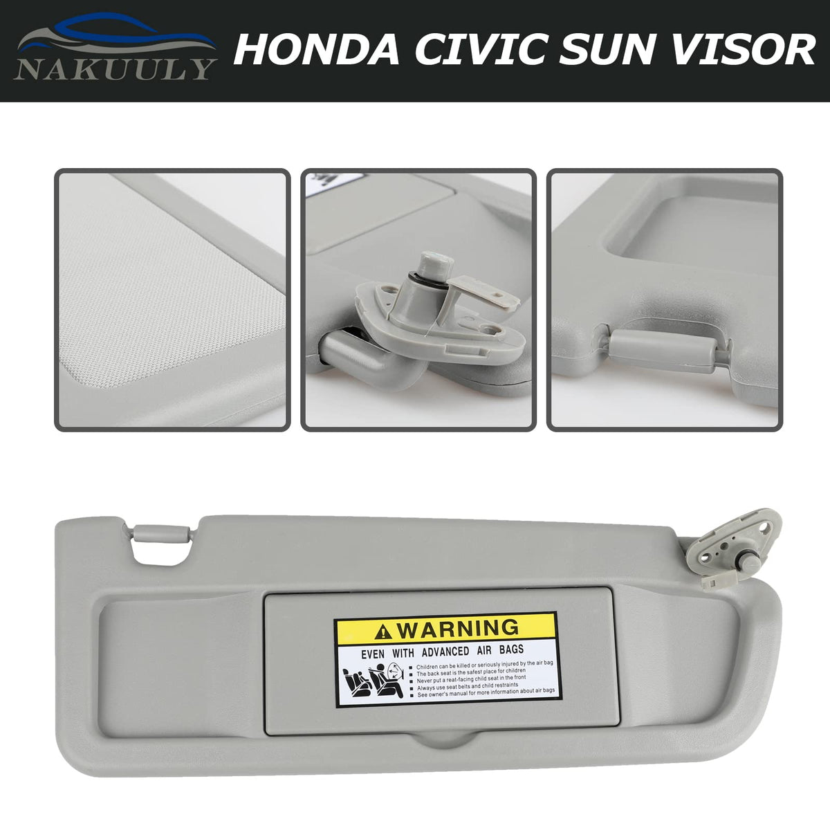 Nakuuly visor beside screwdriver showing scale and simple installation benefit
