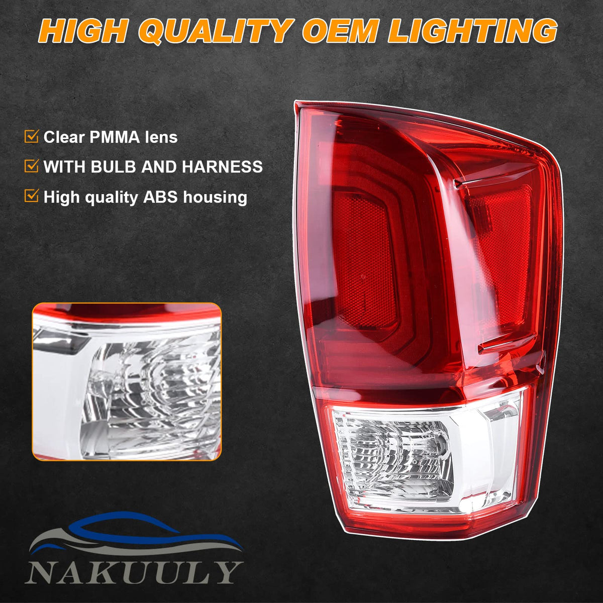 Nakuuly taillight seal detail demonstrating waterproof protection