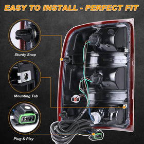 Nakuuly tail light rear view with harness and plugs for easy install