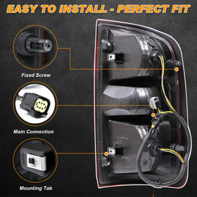 Nakuuly tail light backside showing harness and plug for easy installation