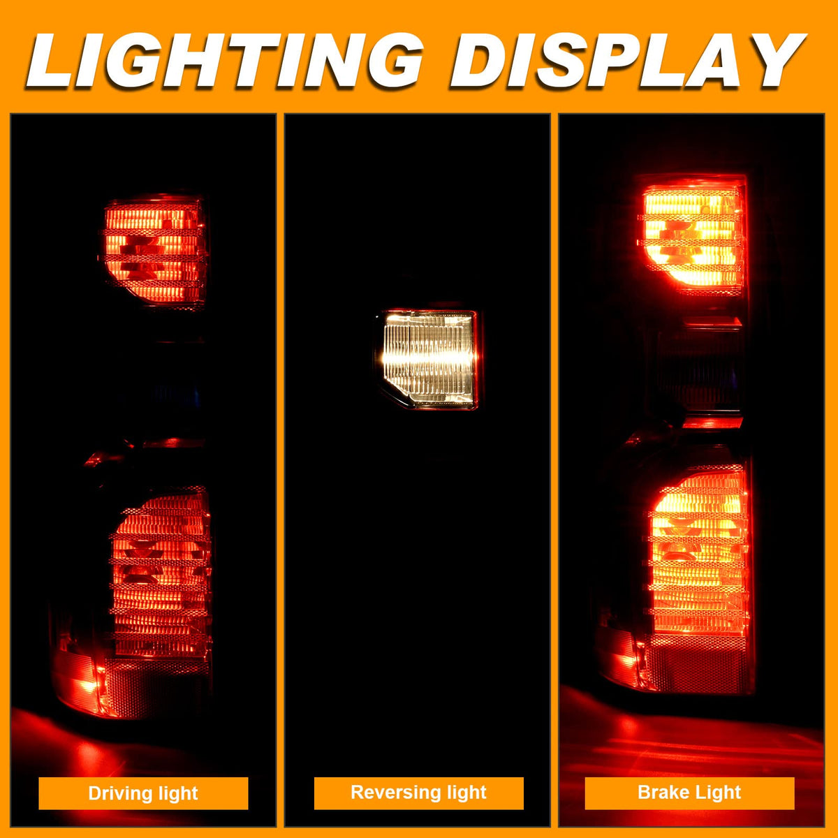 Nakuuly tail light rear view showing harness and plug for easy installation
