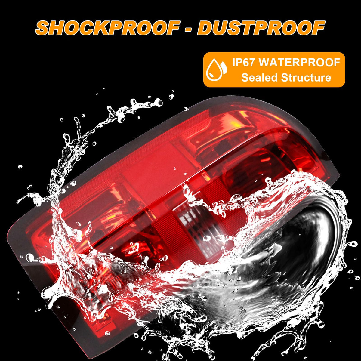 Nakuuly tail light image of included halogen bulb emphasizing ready-to-install benefit