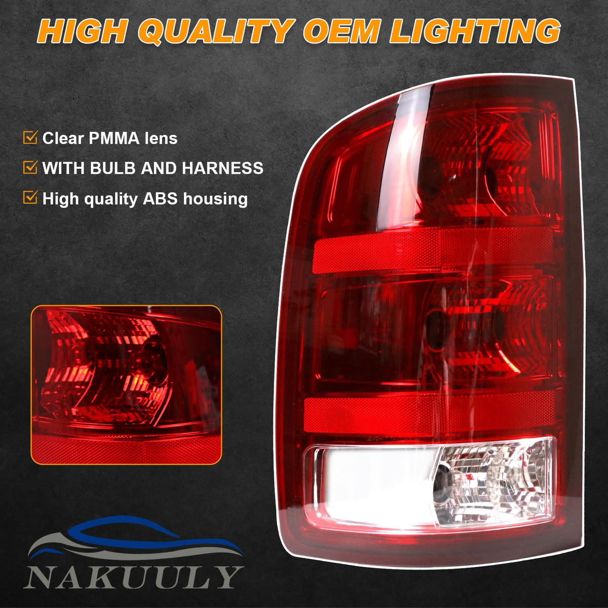 Nakuuly tail light mounted on GMC Sierra demonstrating restored lighting