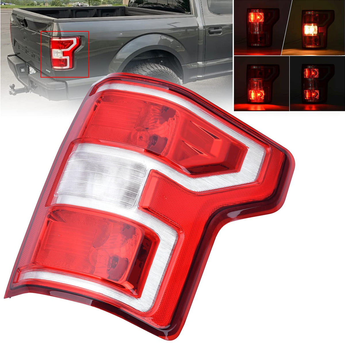 Nakuuly packaged tail light with bulbs and harness for quick installation benefit