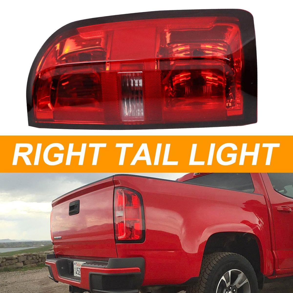 Nakuuly tail light held in hand to show size and mounting points