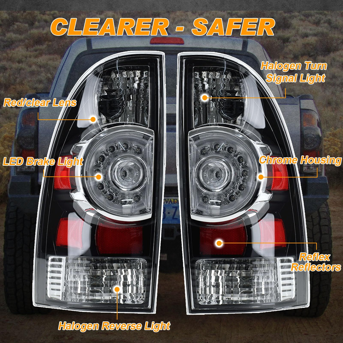 Nakuuly tail light side profile demonstrating OEM-fitment and secure mounting