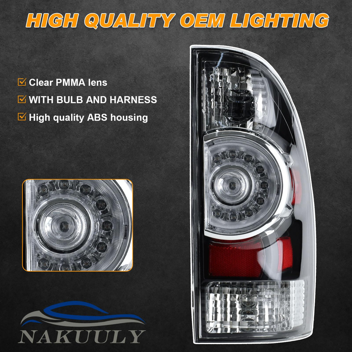 Nakuuly tail light held by hand showing scale for quick fitment assessment